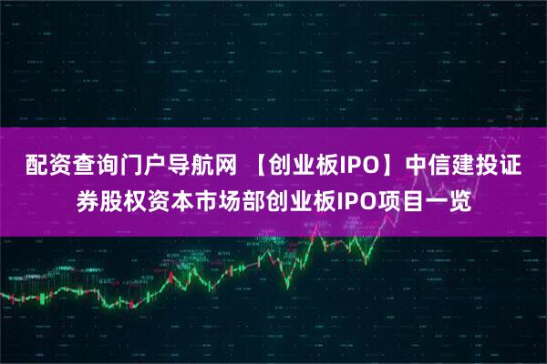 配资查询门户导航网 【创业板IPO】中信建投证券股权资本市场部创业板IPO项目一览